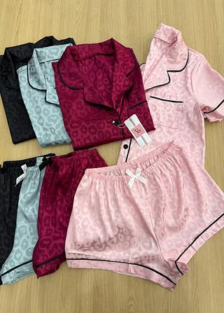 pacote 12 Pijama onça curto short